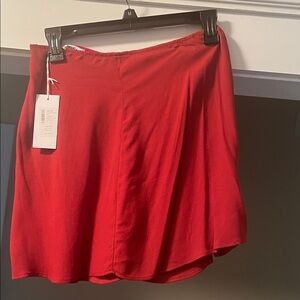 Reformation Vibrant Rust Mini Skirt